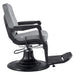 DIR Artura Modern Barber Chair Gray Variant Side View On White Background