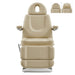 DIR Aurora 4-Motors Swivel Medical Procedure Chair Beige Front View Showing Multiple Headrest Option On White Background