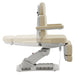 DIR Aurora 4-Motors Swivel Medical Procedure Chair Beige Side View Demonstrating Backrest Recline Adjustment Range On White Background