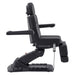 DIR Aurora 4-Motors Swivel Medical Procedure Chair Black Side View Demonstrating Adjustable Armrest On White Background