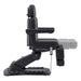 DIR Aurora 4-Motors Swivel Medical Procedure Chair Black Side View Demonstrating Leg Rest Recline Adjustment Range On White Background