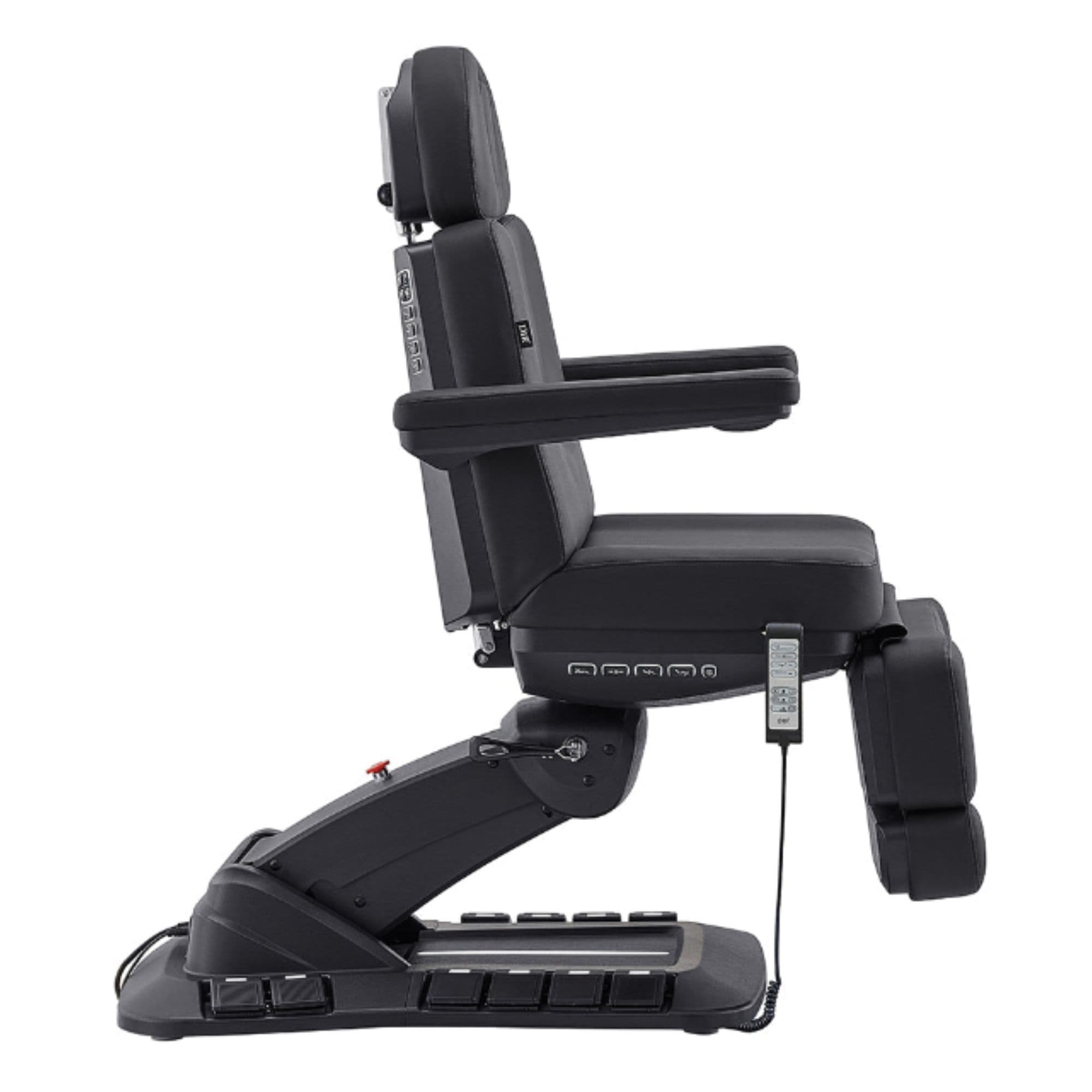 DIR Aurora 4-Motors Swivel Medical Procedure Chair Black Side View On White Background