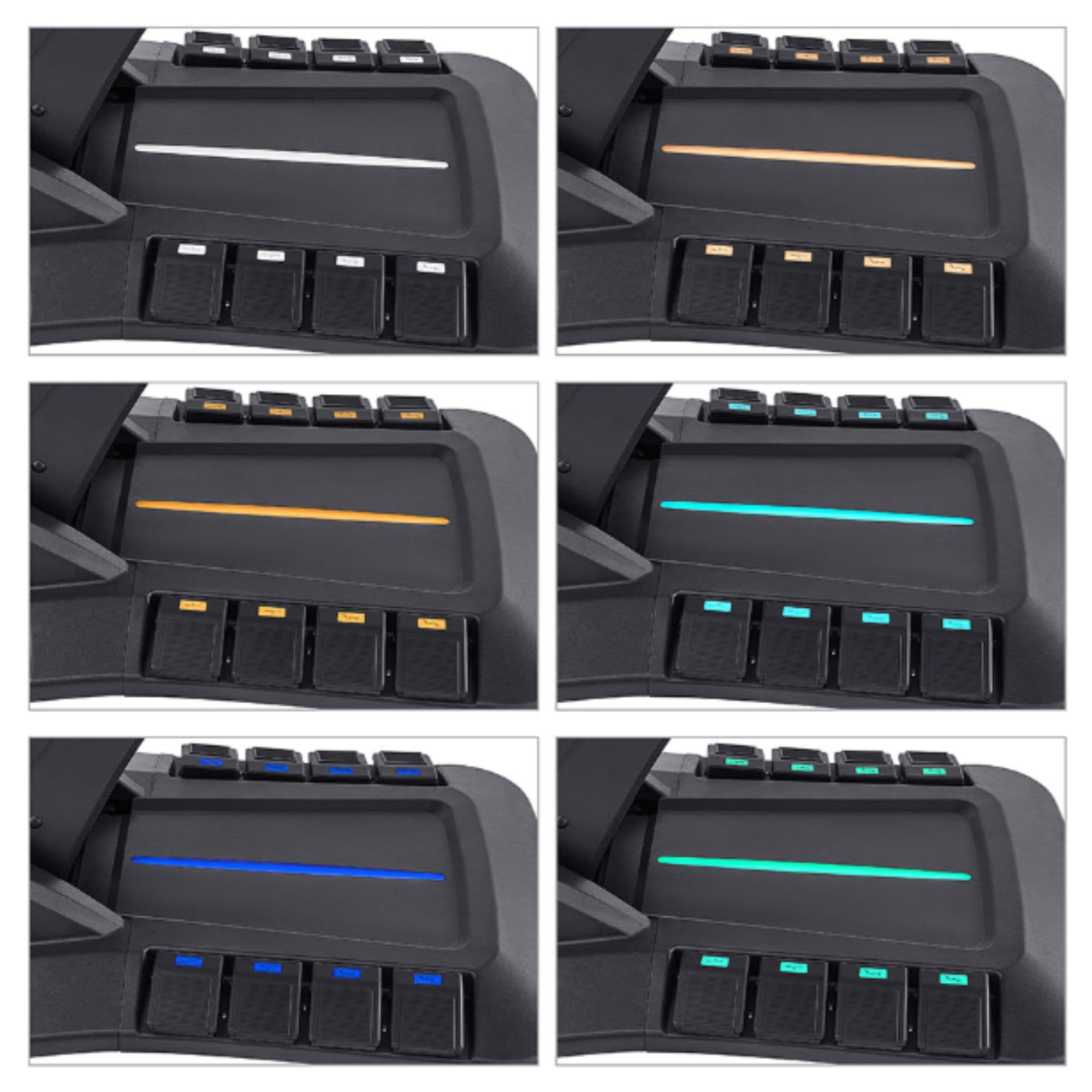 DIR Aurora 4-Motors Swivel Medical Procedure Chair Close-Up View Of Foot Controls With Lighting Options For Black Variants