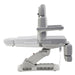 DIR Aurora 4-Motors Swivel Medical Procedure Chair Gray Side View Demonstrating Backrest Recline Adjustment Range On White Background