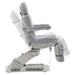 DIR Aurora 4-Motors Swivel Medical Procedure Chair Gray Side View Demonstrating Chair And Stirrup Adjustment Positions On White Background