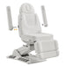 DIR Aurora 4-Motors Swivel Medical Procedure Chair White Angled View Demonstrating Detachable Armrest On White Background