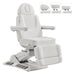 DIR Aurora 4-Motors Swivel Medical Procedure Chair White Front Angled Showing Multiple Headrest Position On White Background