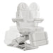 DIR Aurora 4-Motors Swivel Medical Procedure Chair White Front View With Swivel Rotation Demonstration On White Background