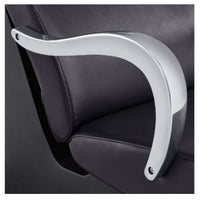 Thumbnail for DIR Beckman Adjustable Salon Shampoo Unit Close-Up View Of Armrest Design With Black Upholstery