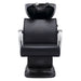 DIR Beckman Salon Shampoo Unit with Adjustable Seat Black Front View With Black Single Sink On White Background