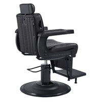 Thumbnail for DIR Belgrano Classic Barber Chair Black Variant Rear Angled View On White Background
