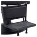 DIR Belgrano Classic Barber Chair Black Variant With Close-Up View Of Footrest Platform On White Background