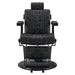 DIR Belgrano Classic Barber Chair Vintage Black Variant Front View On White Background