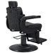 DIR Belgrano Classic Barber Chair Vintage Black Variant Rear Angled View On White Background