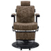 DIR Belgrano Classic Barber Chair Vintage Brown Variant Front View On White Background