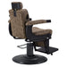 DIR Belgrano Classic Barber Chair Vintage Brown Variant Rear Angled View On White Background