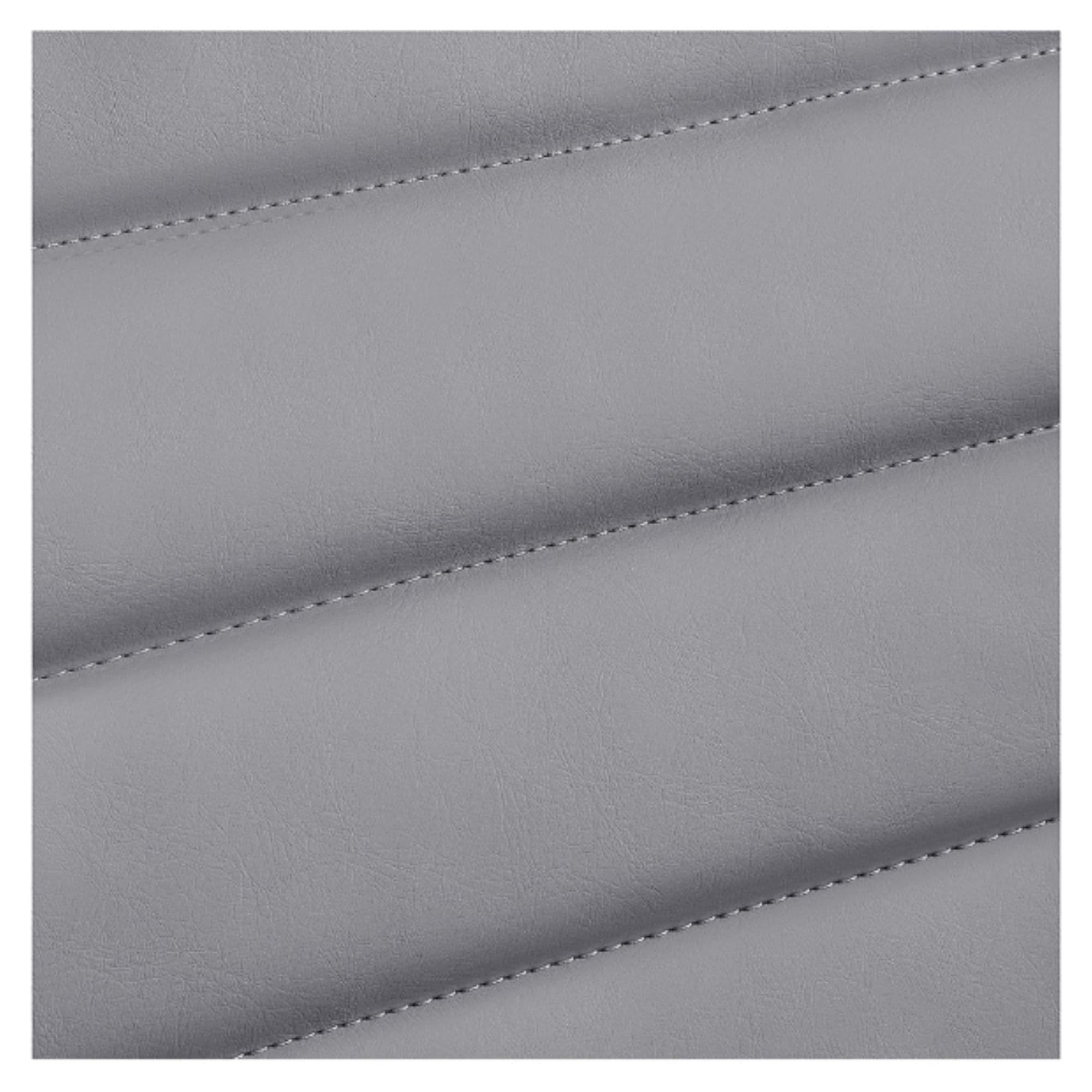 DIR Bella V Gold Salon Shampoo Massage Chair Close-Up View Of Gray Upholstery With Angled Horizontal Stitched