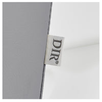 Thumbnail for DIR Bella V Recline Massage Salon Shampoo Station Close-Up View Of Gray Upholstery With Brand Name