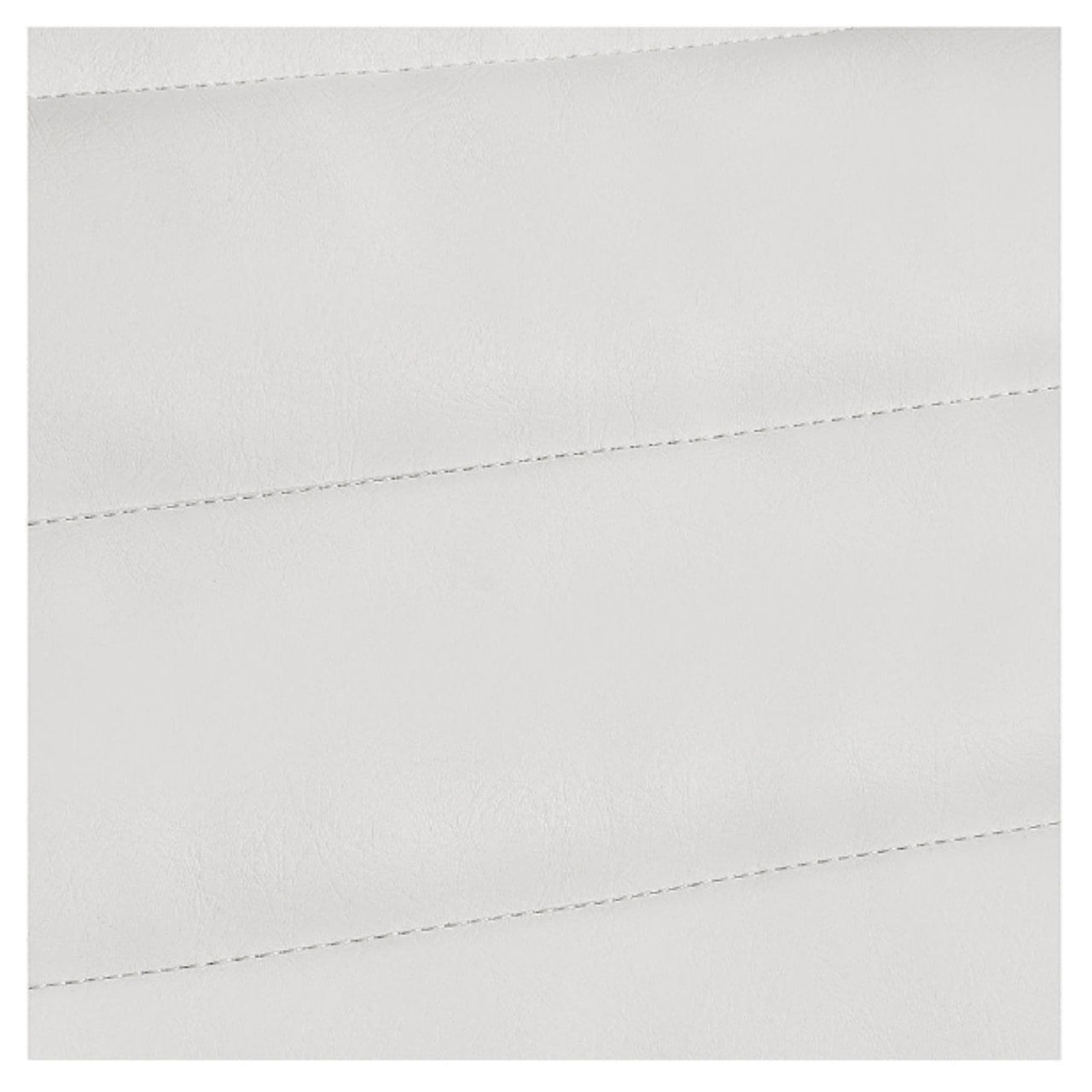 DIR Bella V Recline Massage Salon Shampoo Station Close-Up View Of Horizontal Stitched White Upholstery