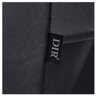 Thumbnail for DIR Bella V Recline Massage Shampoo Station Close-Up View Of Black Upholstery With Name