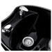 DIR Bella V Reclining Massage Shampoo Chair Close-Up View Of Black Sink Faucet And Drain System