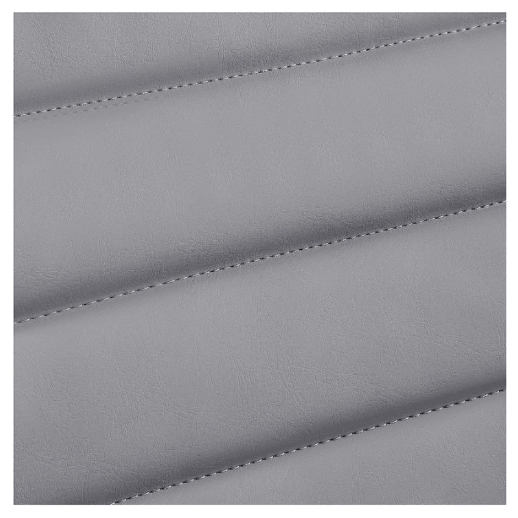 DIR Bella V Reclining Massage Shampoo Chair Close-Up View Of Horizontal Stitched Gray Upholstery