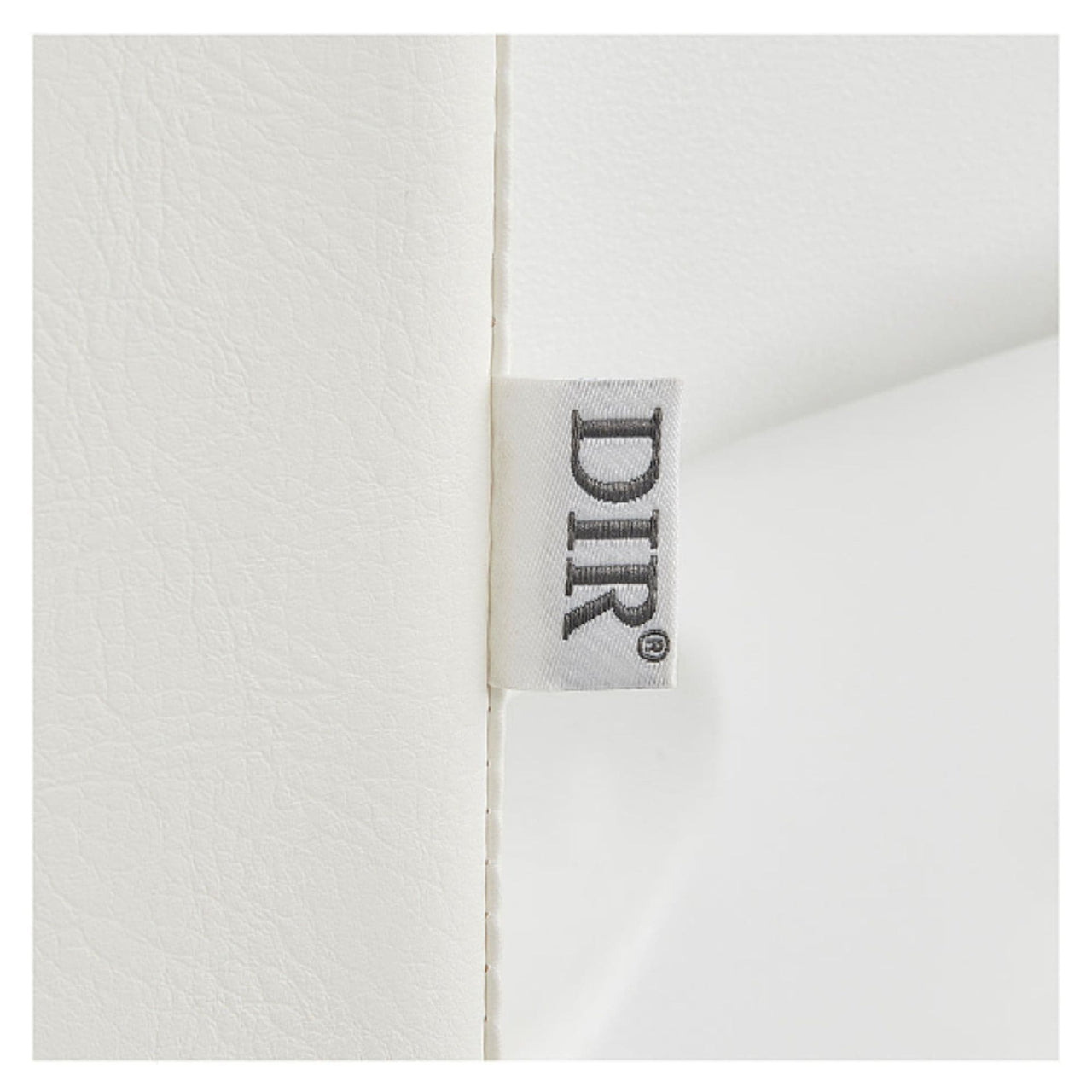 DIR Bella V Titanium Electric Massage Reclining Backwash Shampoo Chair Close-Up View Of Material With Brand Name