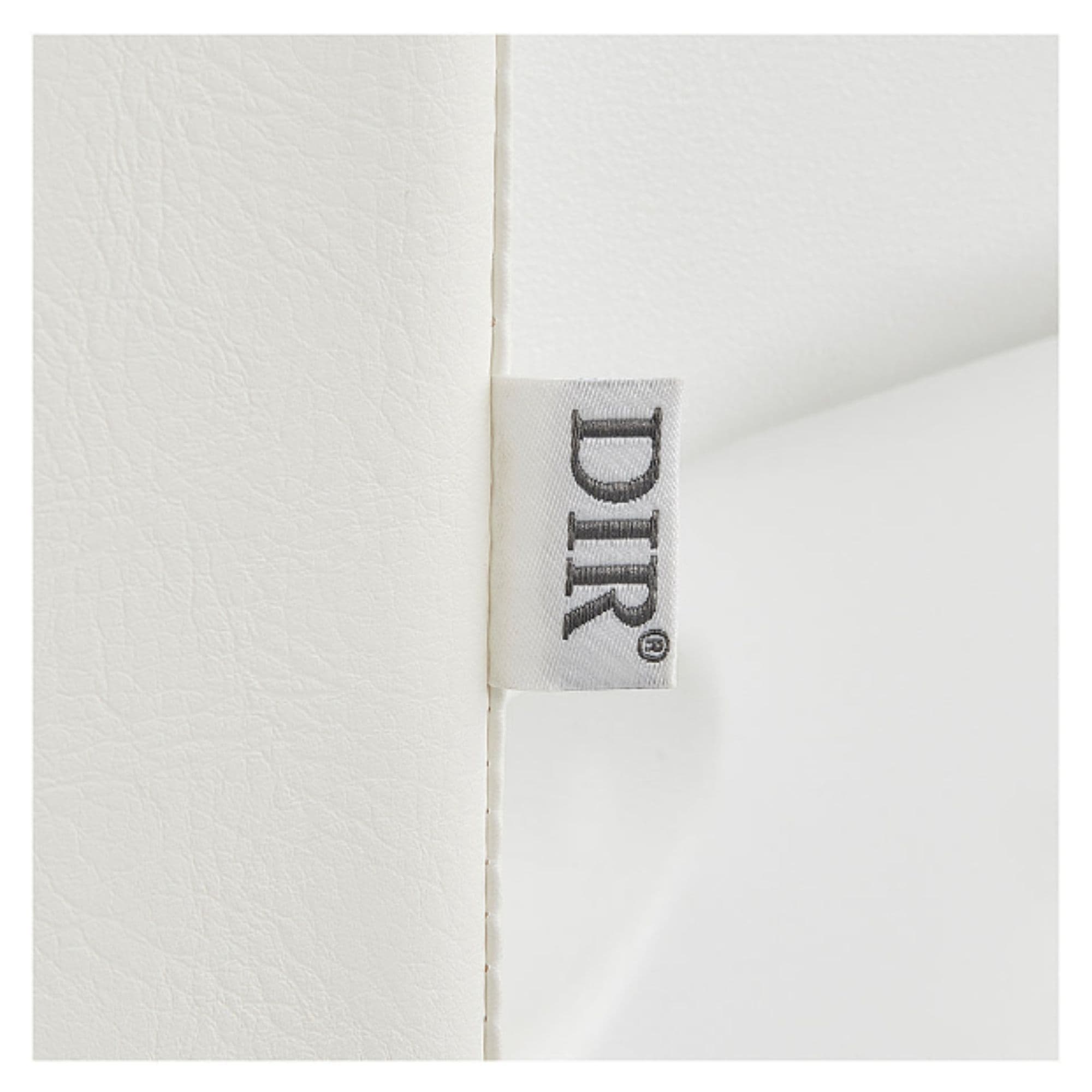 DIR Bella V Titanium Electric Massage Reclining Backwash Shampoo Chair Close-Up View Of Material With Brand Name
