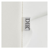 Thumbnail for DIR Bella V Titanium Electric Massage Reclining Backwash Shampoo Chair Close-Up View Of Material With Brand Name