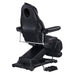 DIR Bellucci 3-Motor Electric Spa Chair Black Rear Angled View With Foot Control On White Background