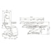 DIR Bellucci 3-Motor Electric Spa Chair Product Dimension Diagram