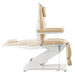 DIR Bellucci 3-Motors Electric Treatment Chair Beige Side View Demonstrating Recline Adjustment Range On White Background