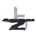 DIR Bellucci 3-Motors Electric Treatment Chair Black Side View Demonstrating Fully Reclined And Footrest Position On White Background