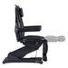 DIR Bellucci 3-Motors Electric Treatment Chair Black Side View With Pedal Control Showing Extendable Footrest Positions On White Background