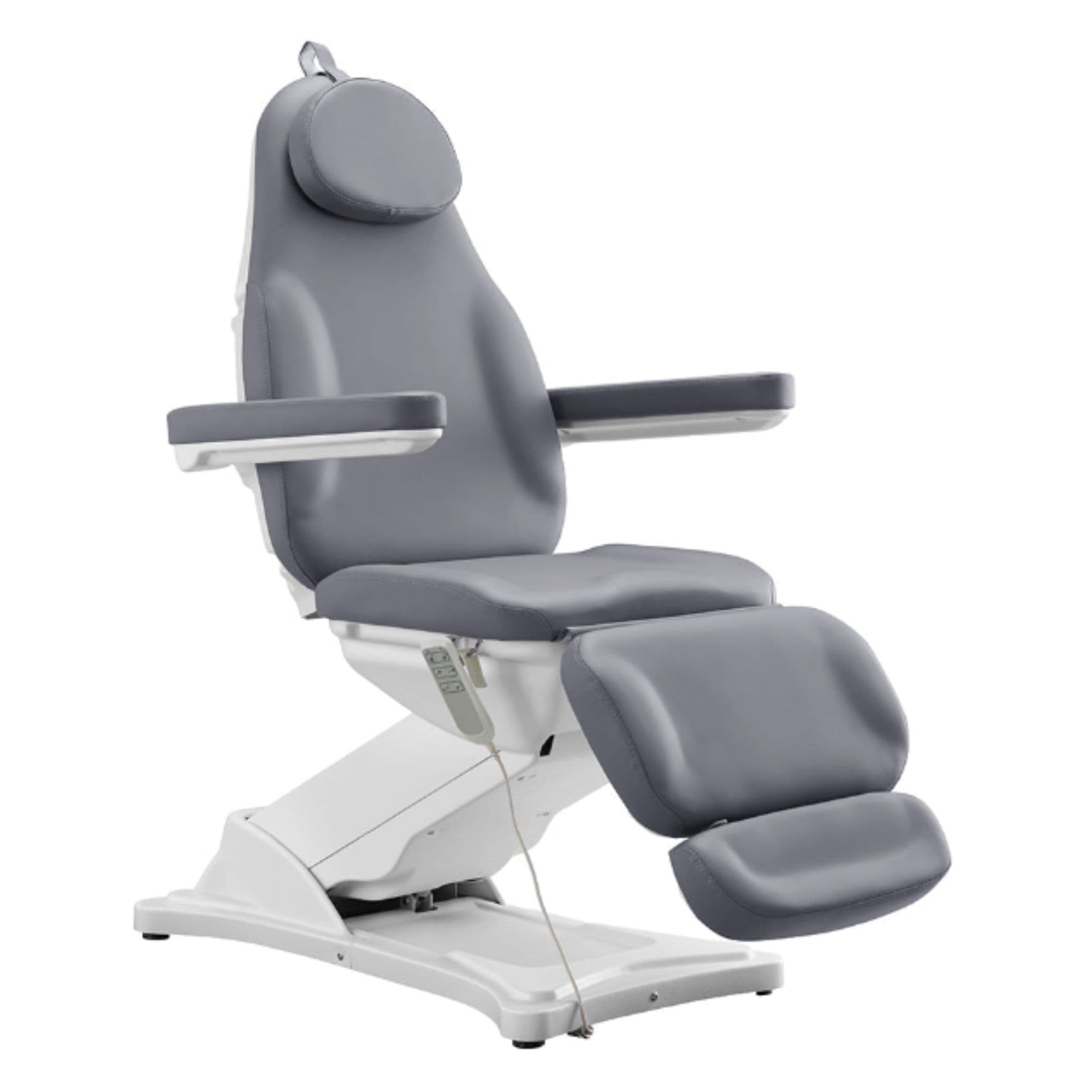 DIR Bellucci 3-Motors Electric Treatment Chair Gray Front Angled View On White Background