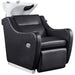 DIR Callisto Electric Shampoo Station Black Front Angled View Of White Single Shampoo Wash Station