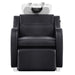 DIR Callisto Electric Shampoo Station Black Front View Of White Single Shampoo Wash Station