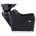 DIR Callisto Electric Shampoo Station Black Side View Of Black Single Shampoo Wash Station With White Clean Background
