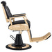 DIR Cavalier Golden Barber Chair Black Variant Side View On White Background