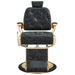 DIR Cavalier Golden Barber Chair Vintage Black Variant Front View On White Background