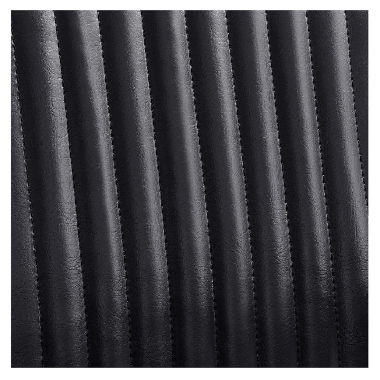 DIR Dainty Reclining Chairs Black Upholstery With Vertical Stitching