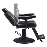 Thumbnail for DIR Dainty Reclining Chairs Black Variant Side View Demonstrating Swing Adjustment On White Background