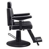 Thumbnail for DIR Dainty Reclining Chairs Black Variant Side View On White Background