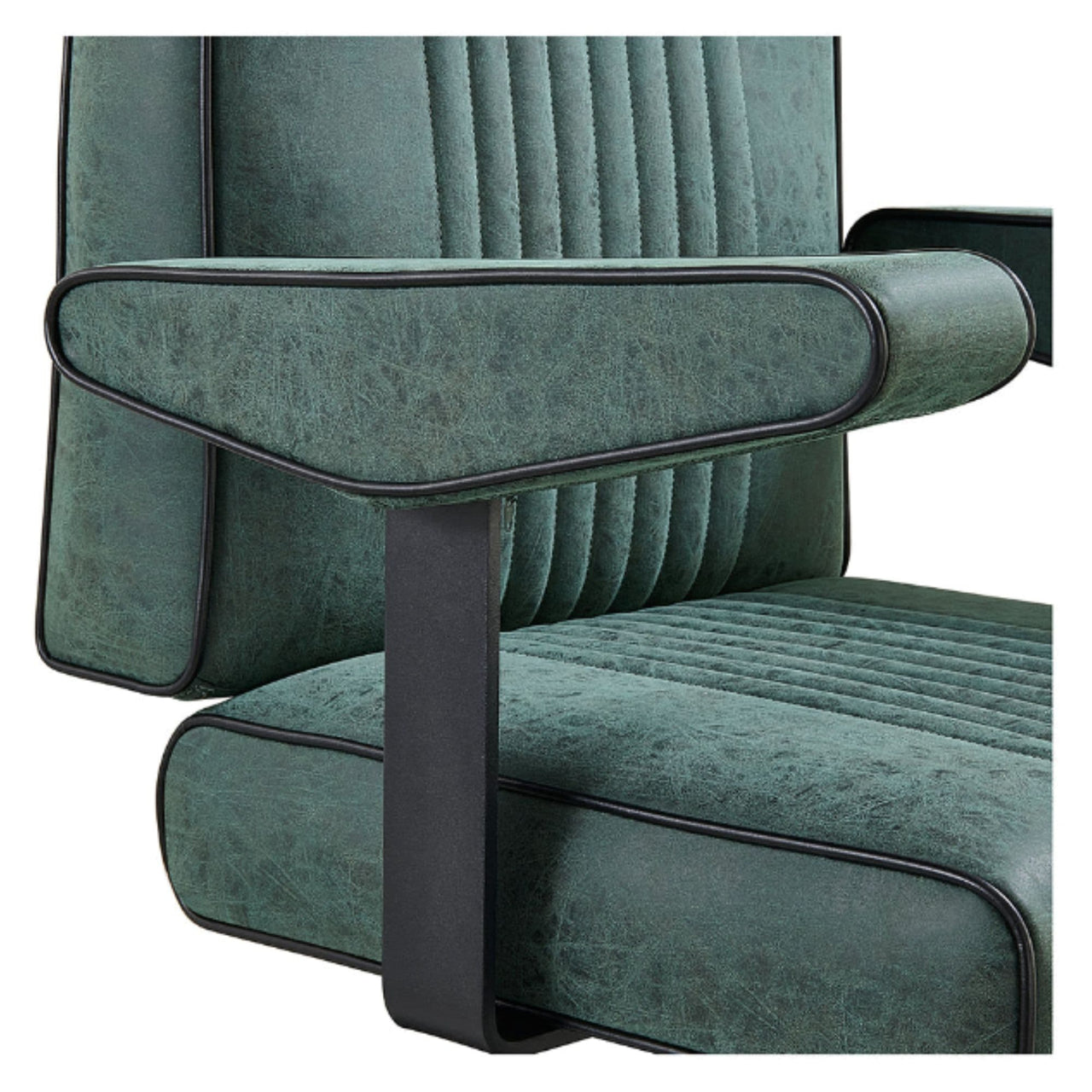DIR Dainty Reclining Chairs Close-Up View Showing Green Upholstered Armrest Side Detail
