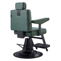 Thumbnail for DIR Dainty Reclining Salon Chair Green Variant Rear Angled View On White Background