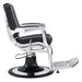 DIR Esquire Reclining Barber Chairs Black Variant Side View On White Background