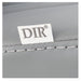 DIR Esquire Reclining Barber Chairs Close-Up View Of Gray Upholstery With Horizontal Stitching And Brand Name