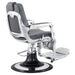 DIR Esquire Reclining Barber Chairs Vintage Black Variant Rear Angled View On White Background