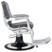 DIR Esquire Reclining Barber Chairs Vintage Black Variant Side View On White Background