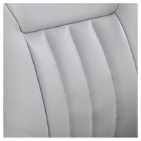 Thumbnail for DIR Esquire Reclining Barbershop Chair Close Up View Of Gray Upholstered Backrest
